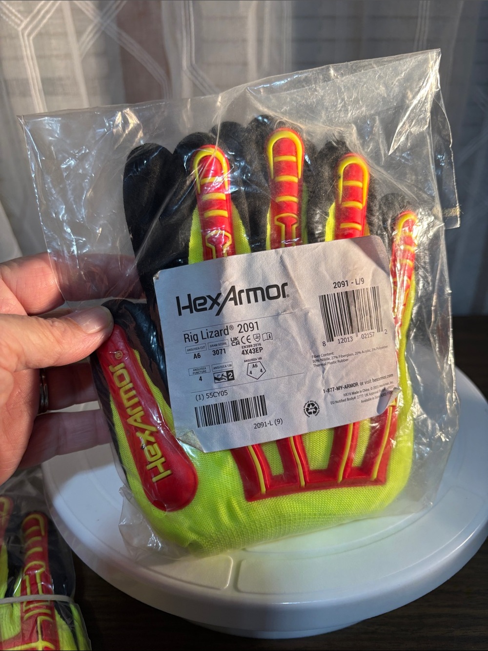 Rig Lizard High-Visibility Yellow Protective Thermal Gloves - L